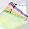 Deli 5-Pack A4 Transparent Colored Zipper File Bags Student Subject Classification Document Protection 33414 Random Colors