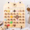 Magnetic Calendar Time Year Month Weather Early Education Desktop Toy Pendant Wooden Ornament