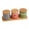 Creative Ceramic Seasoning Jar Set Kitchen Spices Seasoning Storage Jar Salt Pepper Organizer Nordic Household Seasoning Tools