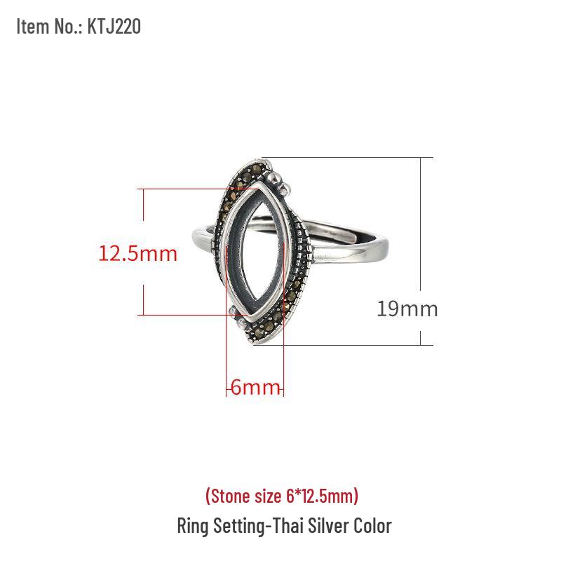 

Женское открытое кольцо из стерлингового серебра 925 пробы с янтарной вставкой, ретро оправа 10x15 мм.