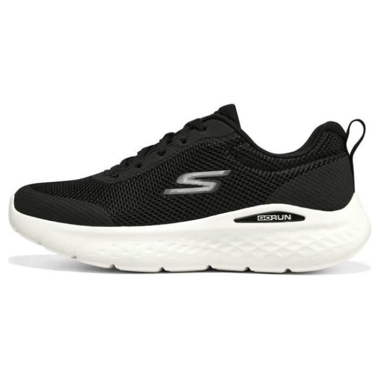 Skechers Go Run Lite Comfortable Mesh Durable Breathable Low Top Running Shoes Women sneakers Black 129426-BKW 35