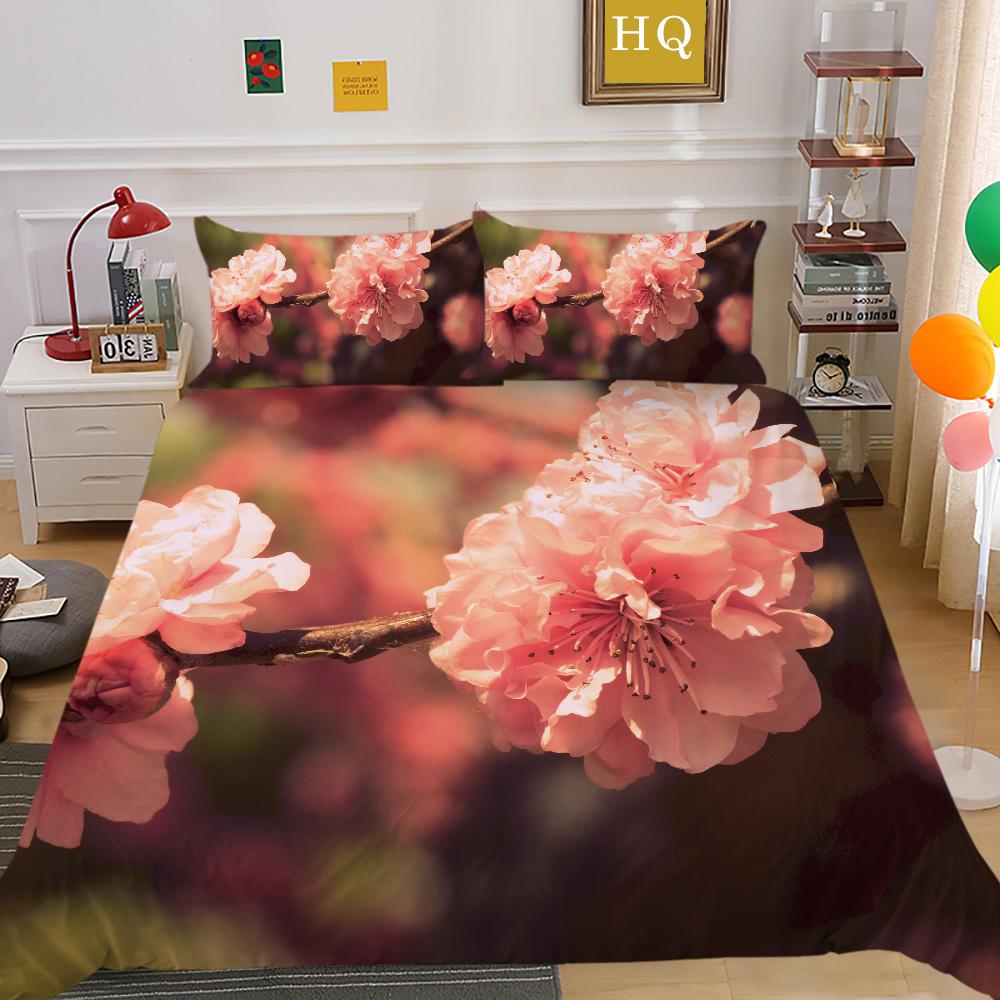 3D Flowers Printing Bedding Cover Full Size Polyester Bedspreads Woman Luxury High Quality Bedroom Decor