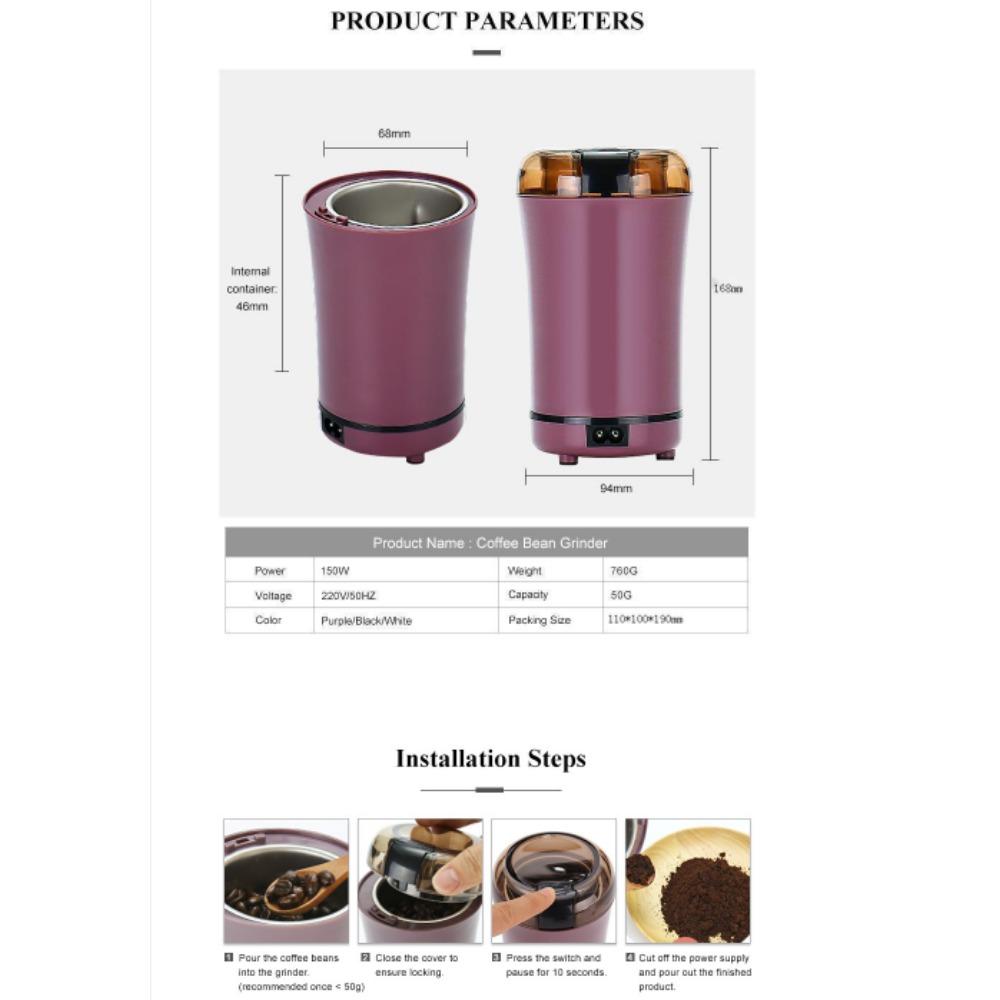 Coffee Bean Grinder Grinder Dry Grinder Electric Grinder Household Appliances