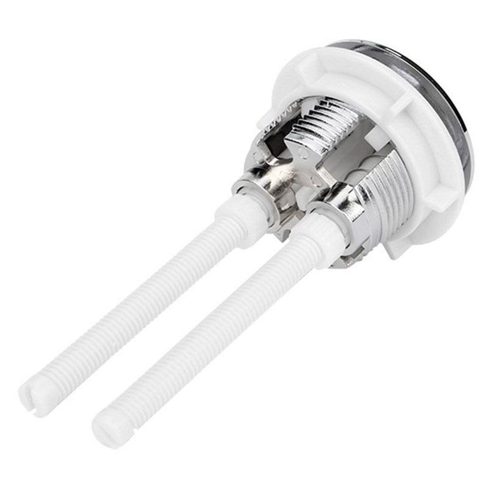 Plastic Dual Flush Toilet Water Tank Push Button With 2 Rod For 38 48 58Mm Hole