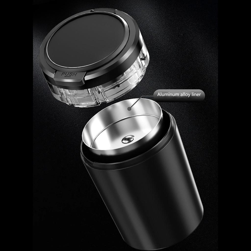 Car Ashtray for III ,Facelift 2014, 2014,2019 2020 2021 2022 2023, Car Ashtray with Lid Smell Proof, Automatic LED Light, Sealed, Flame Retardant