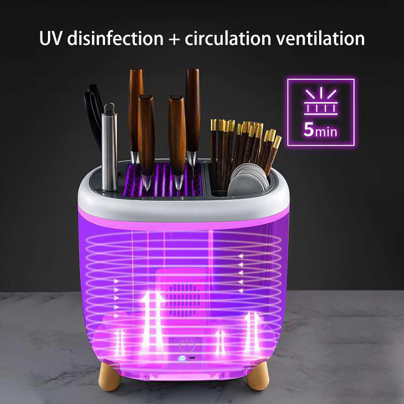 Sterilisations-Messerhalter Multifunktionaler Haushalt Intelligenter UV-Sterilisator Stäbchen-Trockner Sterilisationsblock Besteck