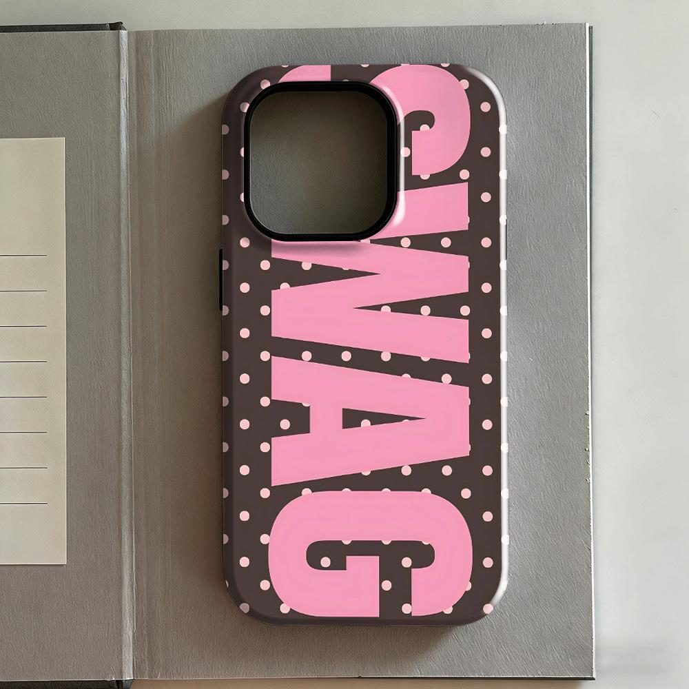 Funda de Teléfono Estilo Y2K SWAG Clmj Para IPhone 17 17e 16e 16 15 14 13 12 11 X XS XR XSMAX 8 Air Pro Max Plus Cubierta Trasera de Doble Capa