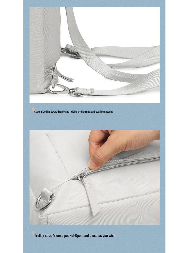 Large Capacity Crossbody Laptop Backpack with Air Cushion Protection for Business Trips