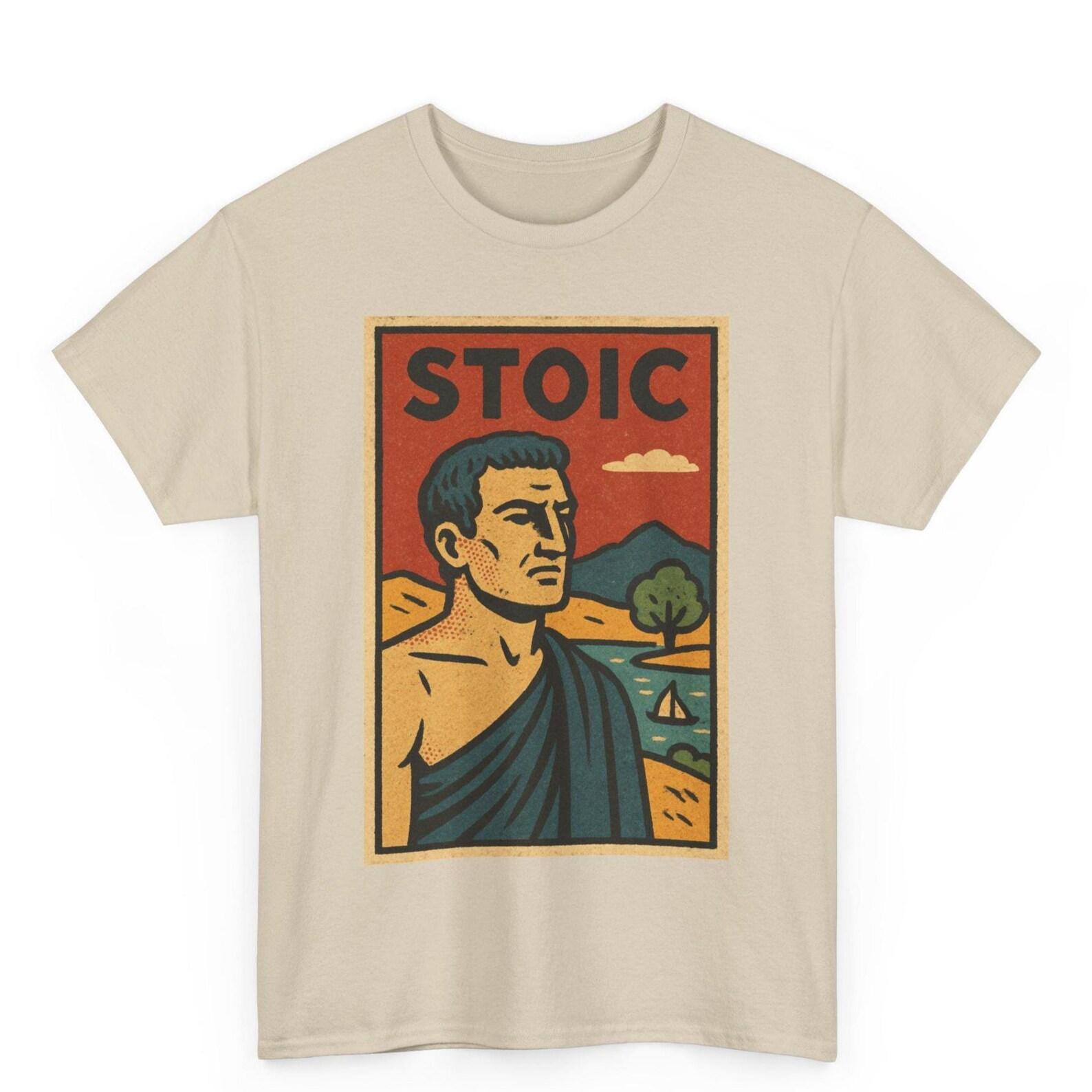 Stoic Philosophy Comic T-Shirt: Retro Graphic Tee S