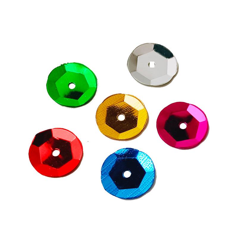 10mm Round Silver Concave PVC Sequins for DIY Jewelry & Clothing Accessories