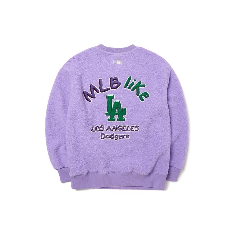 Толстовка MLB Los Angeles Dodgers Унисекс Фиолетовая С круглым вырезом Утепленная Обычная 3AMTF5316-07LDS S