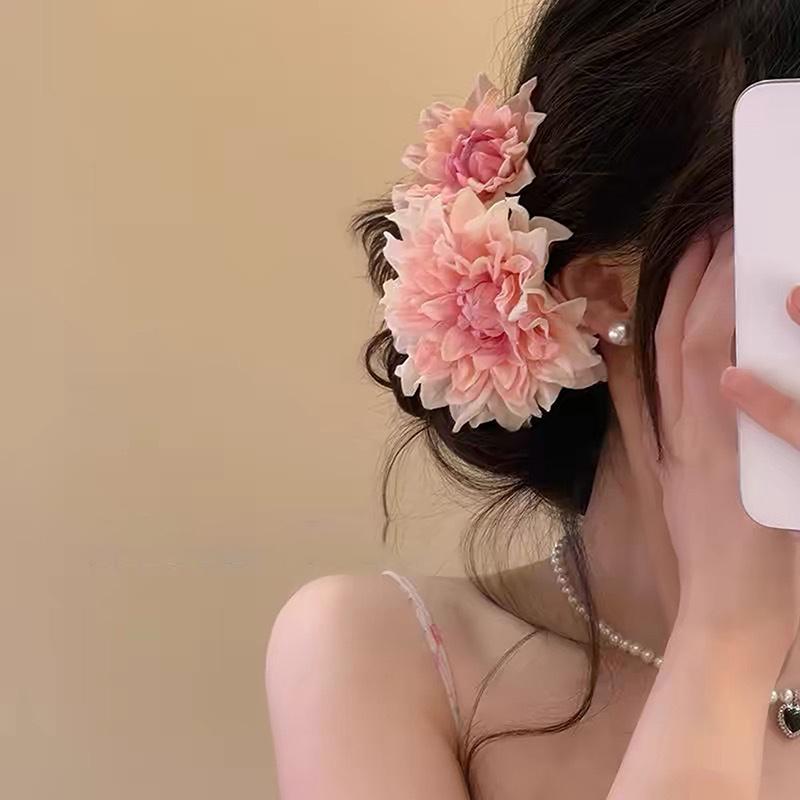 Bohemian Vacation Style Flower Hair Clips  Simulation Flower Hairpin For Women Girls Sweet Hair Accessories Gifts