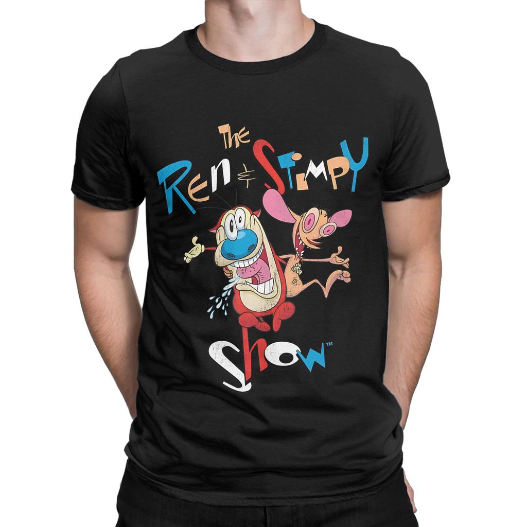 Cartoon Kinder Vintage Cartoon Filme Poster Lustiges 100% Baumwolle T-Shirt The Ren & Stimpy Show T-Shirts