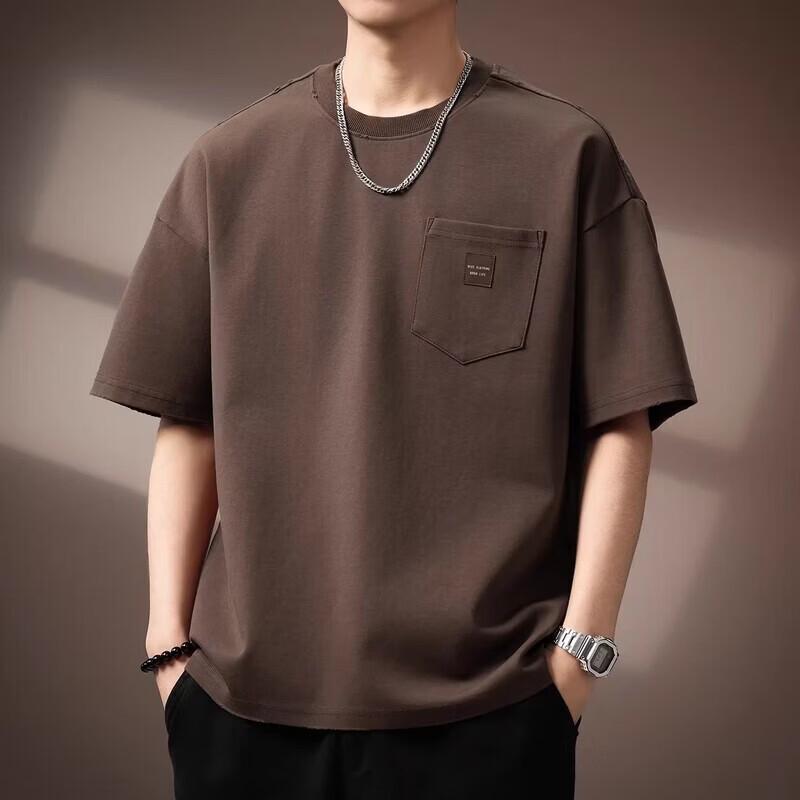 Men s American Style Loose Fit Heavyweight T-Shirt L