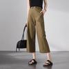 SOFSIL Women's High-Waist Wide-Leg Cropped Pants