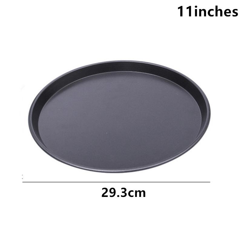 10/11/12/14 calowa blacha do pieczenia pizzy nieprzywierająca stal węglowa blacha do pizzy okrągła blacha do pieczenia do domowej pizzy blachy do piekarnika narzędzie kuchenne
