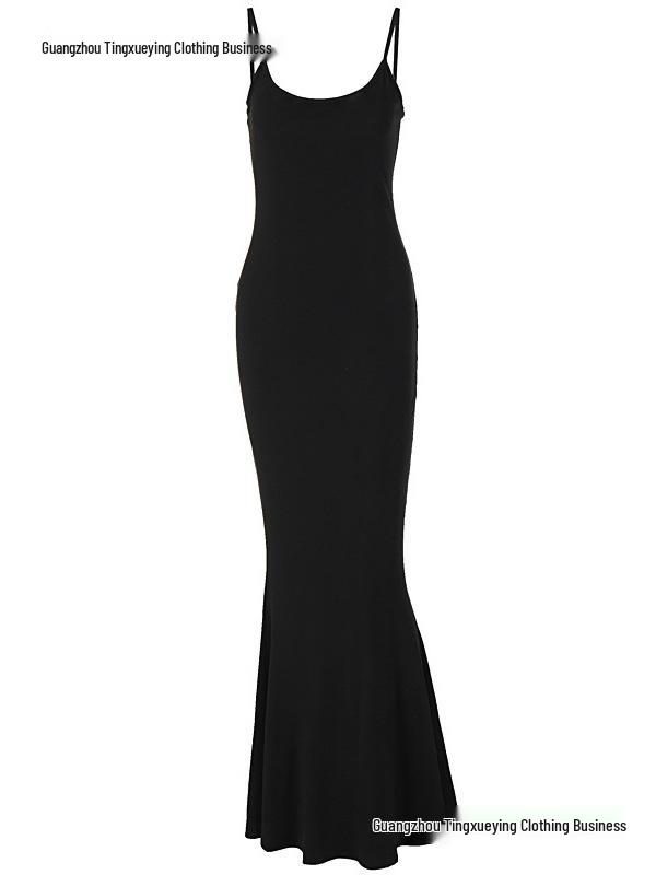Women's Summer Sleeveless High-Waist Slim Fit Spaghetti Strap Maxi Dress