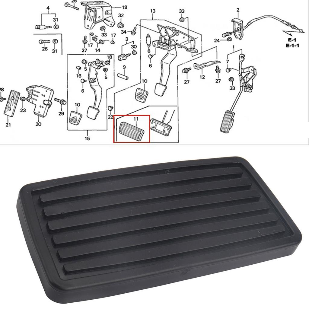 Gumový kryt pedálu brzdy spojky pro auto Honda Ccord Civic CR-V Odyssey Element Acura CL RL RDX TL ZDX RSX