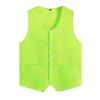 Womens Mens Button Vest Uniform Adult Waiter Bartender Work Uniform Unisex Volunteer Activity Vest Waistcoat