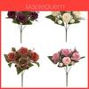 Peony Artificial Flower Set For Home Decor And Photography Props With Silk Material