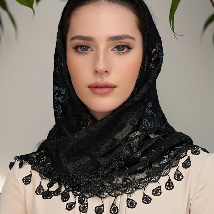 Elegant Mantilla Veils Mass Shawl for Formal Occasion Spanish Lace Headwrap Catholic Chapel Bride Veils for Church Wedding