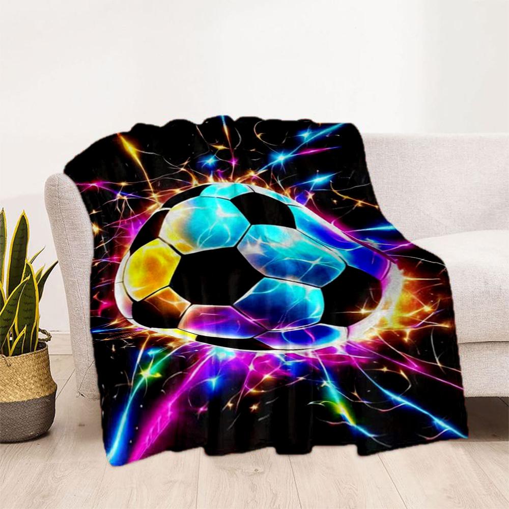 1pc Soccer Ball Blanket Comfortable Soft Lightweight Multi Purpose Blanket Travel Camping Picnics Sofa Office Bed Living Room Gift Friends Family