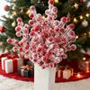 (10 Pieces/bag) 22cm Snowflake Simulation Berry Skewer Christmas Year New Decoration Vase Room Tree Celebration Outdated P2U3
