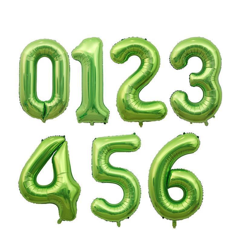 Fruit Green Number Balloon Foil Balloon Party Dress Up Wedding Decoration Birthday Balloon Party Balloons