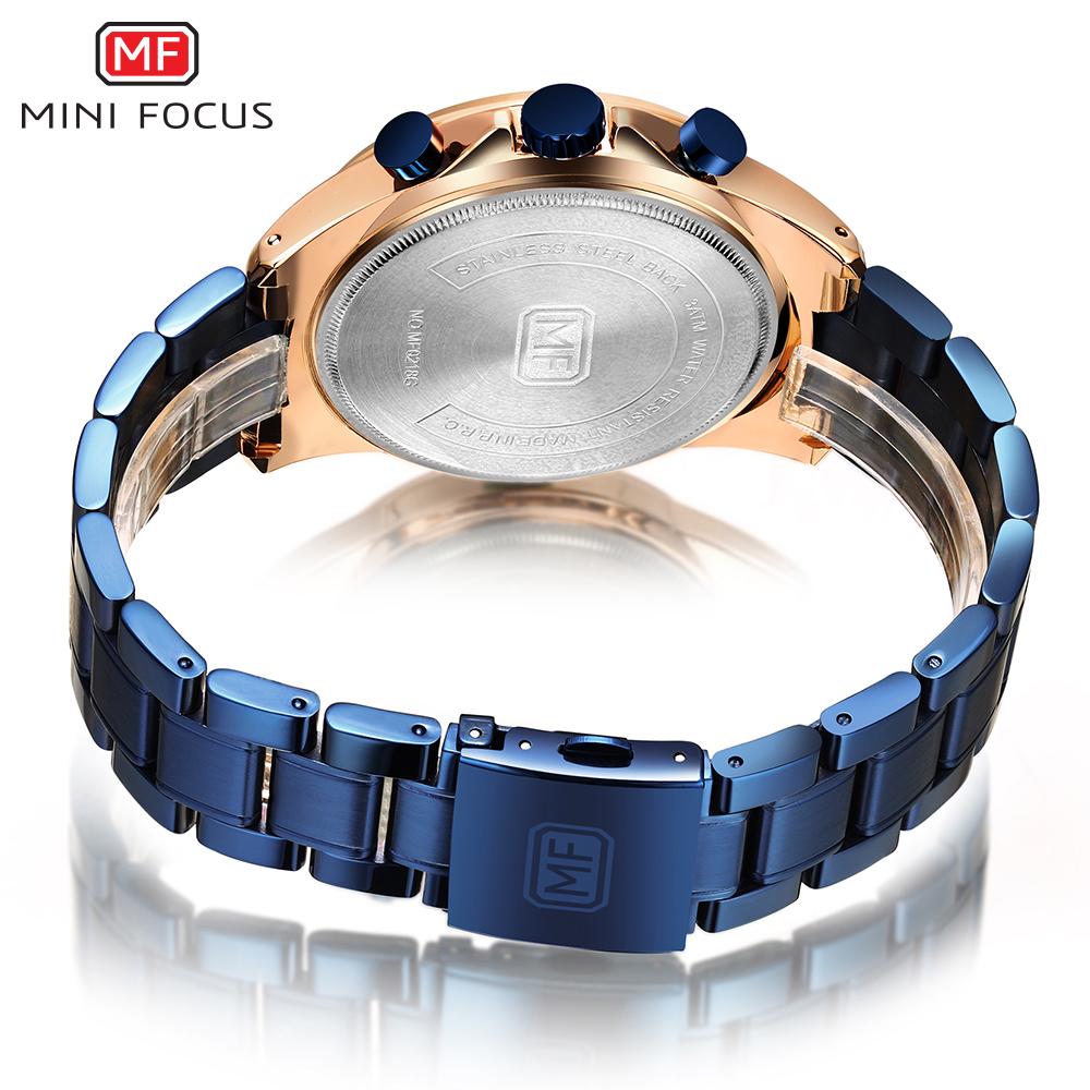 Top Luxury With Box MINI FOCUS Brand Men's Watch Luminous Waterproof Men's Quartz Watch 0218G