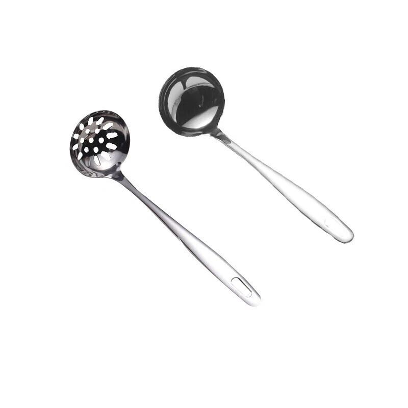 

Homeglen Long Handle Stainless Steel Ladle & Slotted Spoon Set