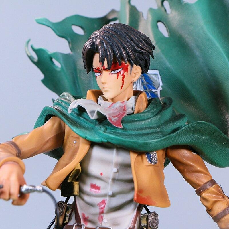 36cm Attack On Titan Anime Figure Rival Shingeki No Kyojin Levi Ackerman Action Figure Mikasa Ackerman Figurine Model Doll Toys