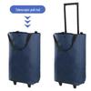 Folding Portable Hand-Pulled Shopping Trolley with Wheels for Camping and Supermarkets