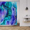 Purple Crystal Marble Abstract Shower Curtain For Bathroom Turquoise Teal Mineral Rock Texture Modern Shower Curtain With Hooks