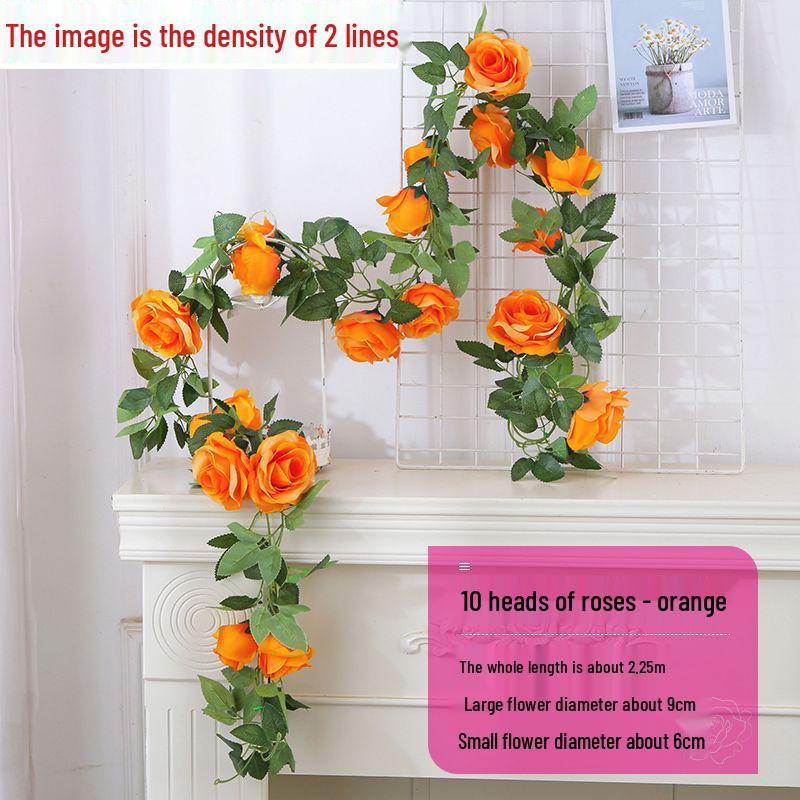 Artificial Rose Vine Hanging Basket and Arch Decoration
