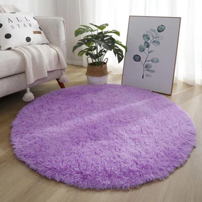 Modern Home Plush Round Mat Living Room Carpet Bedside Rugs Winter Warm Bedroom Rug Large Area Rug Home Decoration