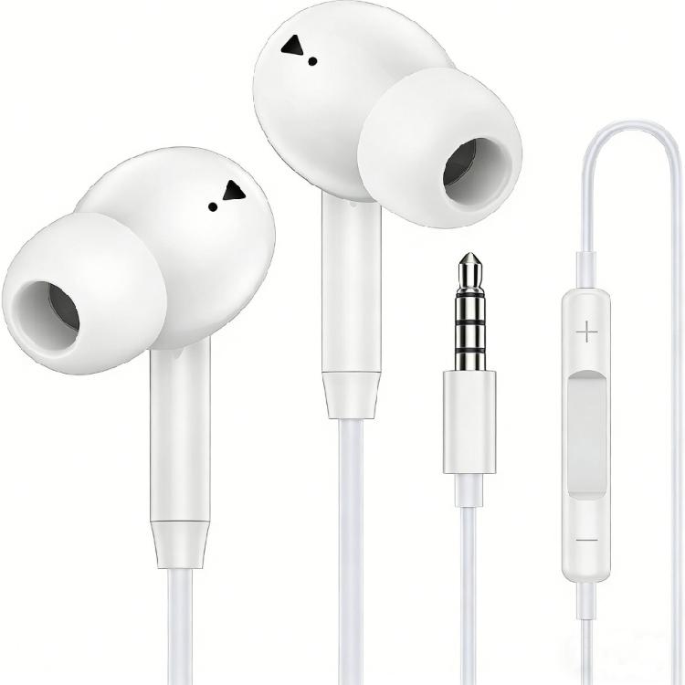 Corded Earbuds In-Ear Earphones Noise Isolating Headphone with Microphone 3.5mm/Type C Ear Buds for Smartphones Music