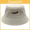 Fishbone Classic Neutral Embroidered Sun Protection Hat For Outdoor Fashion