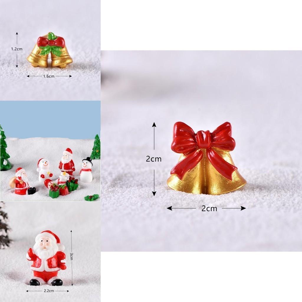 Schattige Mini Kerstversieringen met Hars Kerstman en Sneeuwman Micro Landschappen