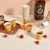 50pcs Plastic Shot Glasses Disposable Shot Cups Mini 2oz Party Cups Golden Water Cups Unbreakable Plastic Drinking Glasses Plastic Beer Cup