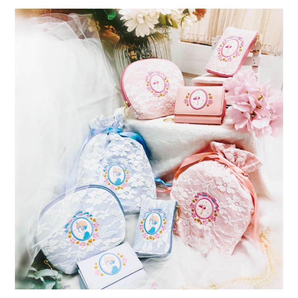 Marimo Craft Cardcaptor Sakura Drawstring Bag, Lace and Embroidery, Blue, Approx. W210 x H260 x D45mm, MCSA-039