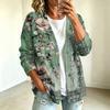 Women's Vintage Floral Print Button Front Jacket for Casual Outdoor Wear