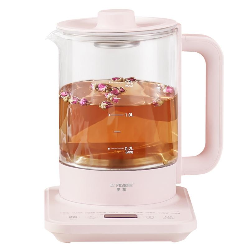 

Health Pot Office Home Multi-function Small Glass Electric Kettle Thermal Insulation Integrated Tea Maker Flower Teapot 220V рожевий