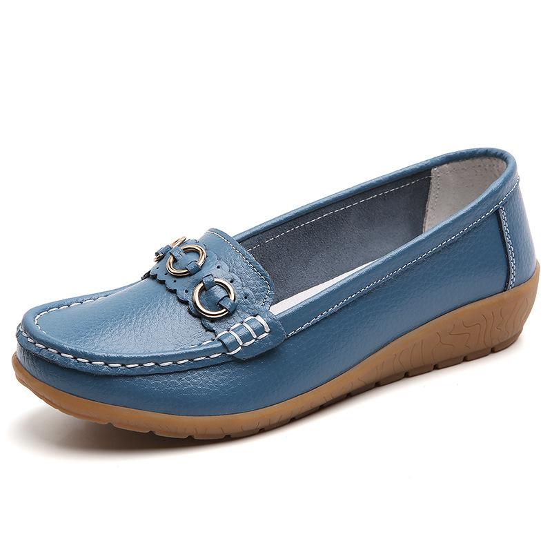 Buty ciążowe na koturnie do prowadzenia samochodu w dużych rozmiarach płaskie casualowe Doudou damskie pojedyncze buty ażurowe 44 jardy
