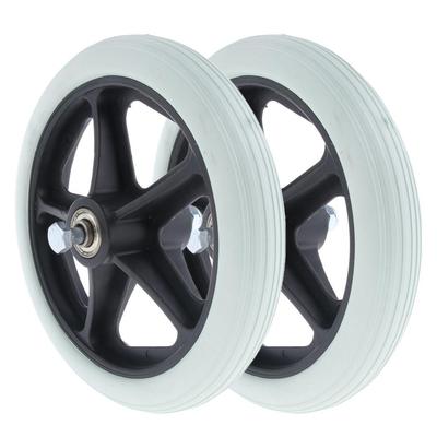 2 STÜCK Lenkrolle - Vollreifen Vorne für 7 Zoll 5/16 Lager Rollstühle und Roller