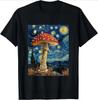 Retro Psychedelic Mushroom Print Magical Gift Food Fun Womens Tshirt Humorous Streetwear Shortsleeved Clothing Personality