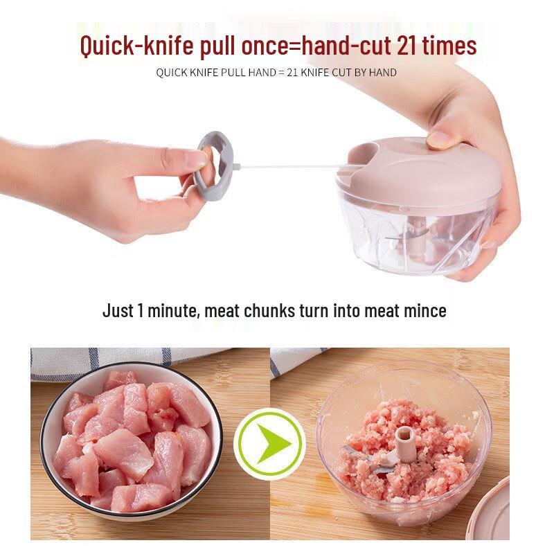 ZISIZ Hand-Pull Multi-Function Food Chopper