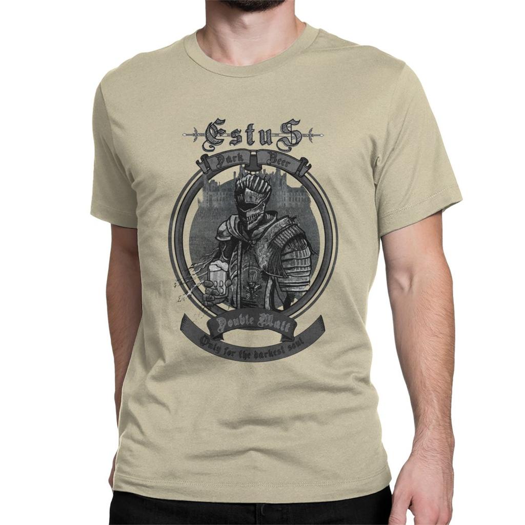 For The Darkest Soul Dark Souls T-Shirt Men Novelty 100% Cotton Tees Crewneck Short Sleeve T Shirts Plus Size Tops
