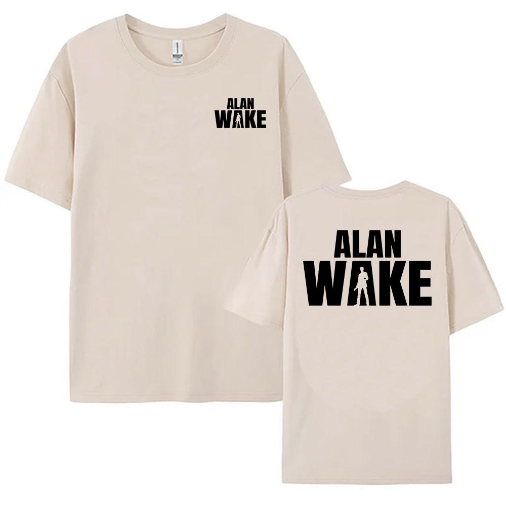 Alan Wake 2 Koszulka z nadrukiem Koszulki bawełniane z krótkim rękawem Streetwear Unisex Luźny codzienny T-shirt z okrągłym dekoltem Góra