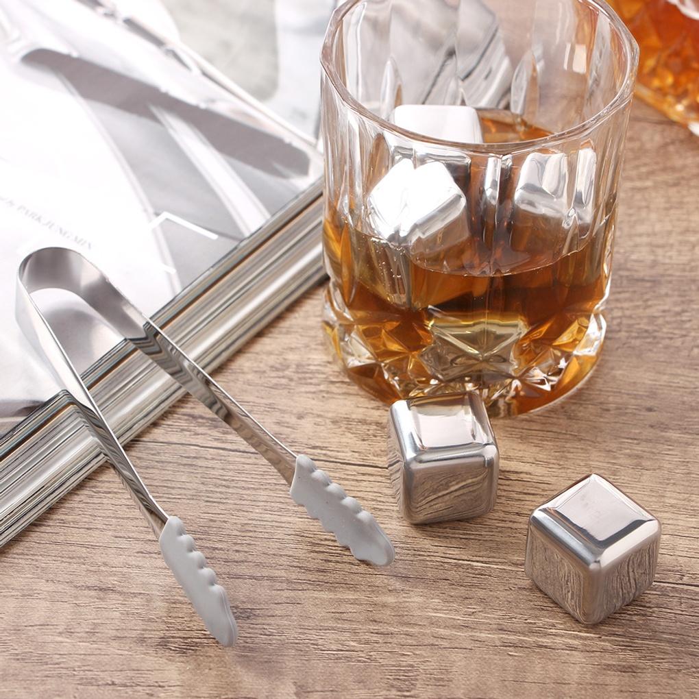 Stainless Steel Ice Cube 6-piece Set Non-Melting Ice