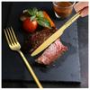 Stainless steel tableware, Knight series set, 24 piece Western style steak knife, fork, spoon set, gift box light luxury